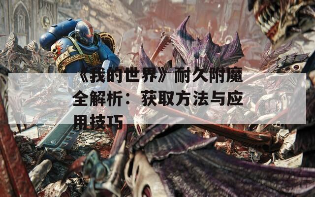 《我的世界》耐久附魔全解析：获取方法与应用技巧