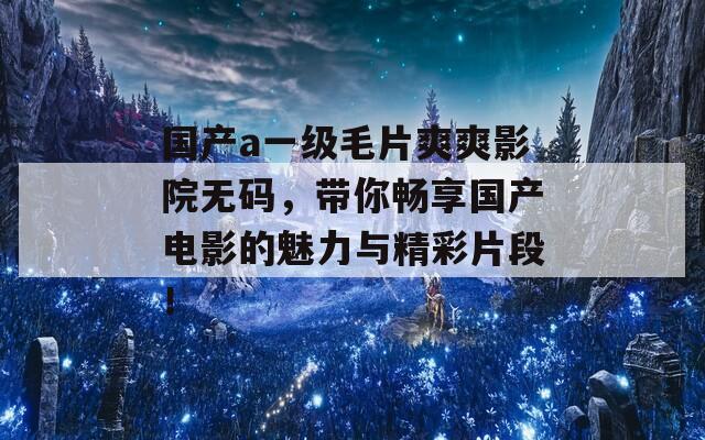 国产a一级毛片爽爽影院无码，带你畅享国产电影的魅力与精彩片段！