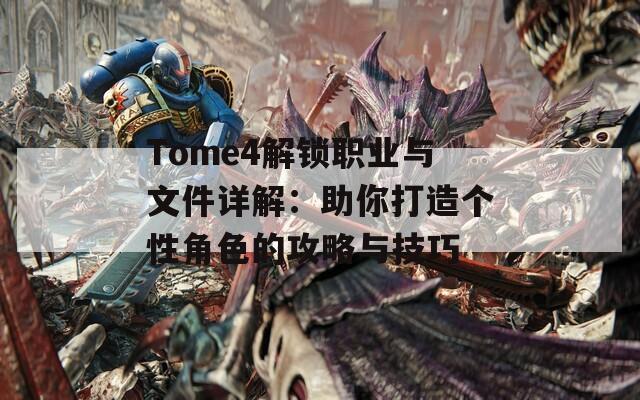 Tome4解锁职业与文件详解：助你打造个性角色的攻略与技巧