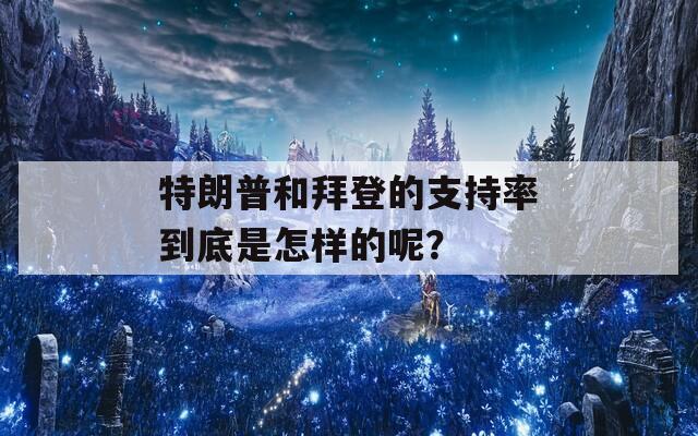 特朗普和拜登的支持率到底是怎样的呢？