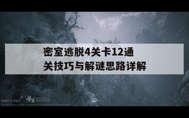 密室逃脱4关卡12通关技巧与解谜思路详解