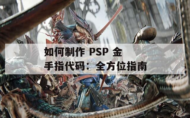 如何制作 PSP 金手指代码：全方位指南