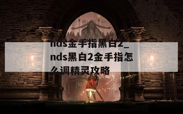 nds金手指黑白2_nds黑白2金手指怎么调精灵攻略