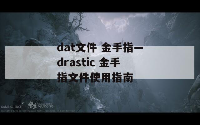 dat文件 金手指—drastic 金手指文件使用指南