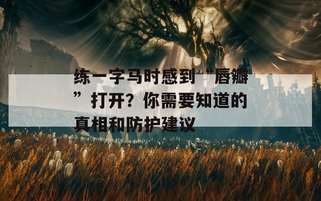 练一字马时感到“唇瓣”打开？你需要知道的真相和防护建议